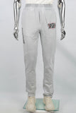 Men's printed gray knitted sweatpants