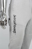 Men's printed gray knitted sweatpants
