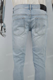 Men's Light Blue Embroidered Skinny Jeans
