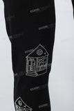 Men's Rhinestone Black Skinny Jeans