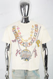 Men's Cream Printed T-Shirt