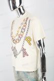 Men's Cream Printed T-Shirt