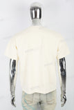 Men's Cream Printed T-Shirt