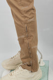 Men's Khaki Micro Flared Casual Pants