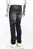 Black distressed patchwork Skinny Jeans