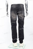 Black distressed patchwork Skinny Jeans