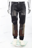 Black distressed patchwork Skinny Jeans
