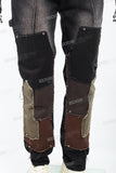 Black distressed patchwork Skinny Jeans