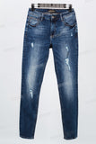 Blue Ragged Skinny Jeans