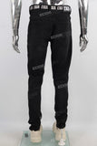 Black patchwork skinny jeans men