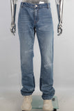 Blue stack patchwork paint splatters jeans