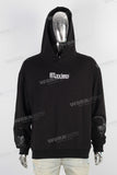 Black heavyweight patch skull hoodie