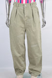 Green straight denim jeans