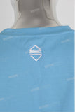 Square Top Slim Blue T Shirt Men