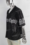 Black oversize digital print t shirt