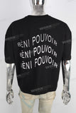 Black oversize digital print t shirt
