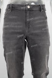 Black acid washed slim fit jeans
