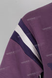 Purple puff and screen print T shirt