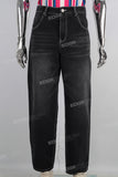 Black baggy denim jeans