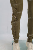 Green cargo skinny jeans men