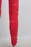 Red skinny denim jeans women