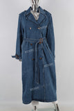 Blue long jumpsuit dress jacket women