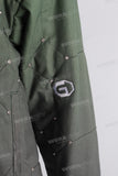 Green knitted diamonds embroidered jacket
