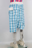Blue baggy cargo shorts