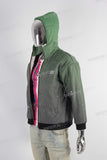 Green knitted diamonds embroidered jacket