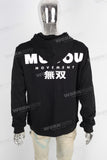 Black heavyweight digital print hoodie
