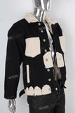 Black patchwork jacket men