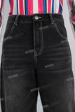 Black baggy denim jeans