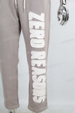 Grey leggings patchwork pants
