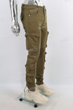 Green cargo skinny jeans men