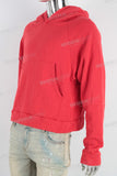 Red heavyweight unisex hoodie