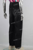 Black baggy denim jeans
