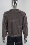 Digital print damaged vintage long shirt
