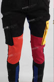 cargo patch work black skinny jeans men
