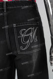 Black baggy denim jeans