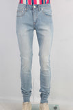 Blue skinny denim jeans