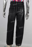 Black baggy denim jeans