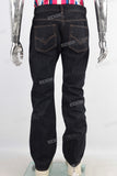 Black flare denim jeans