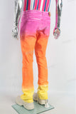 Men Tie-Dye Rainbow stack Jeans