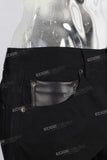 Black baggy denim jeans
