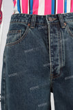 Blue baggy denim jeans