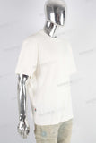 White slim fit embroider t shirt