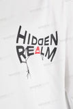 White oversize digital print t shirt
