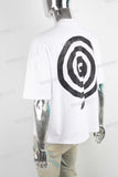 White heavyweight digital print T shirt men