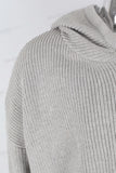 Grey patchwork hooded jacket and pants set