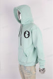 Green drop should oversize digital print hoodie men